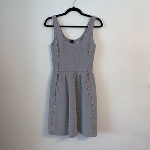 Banana Republic Navy/White Stripe A-line Dress